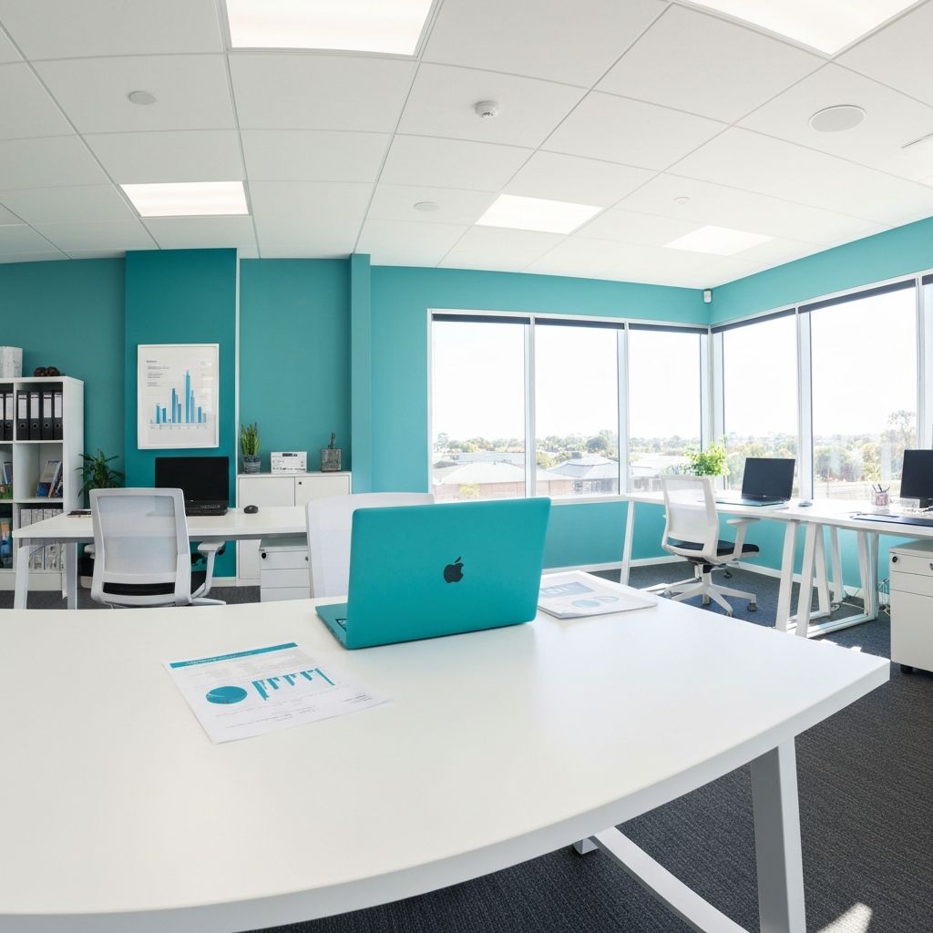 Modern financial services office with natural lighting representing MyBorrowing's professional environment